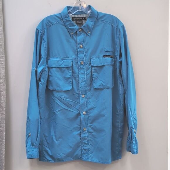 EXOFFICIO Sports or Casual Outdoor Shirt Blue Size Medium - Picture 1 of 8